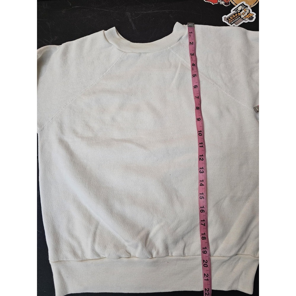 Vintage Sweatshirt Mens Medium Pullover Made USA Raglan Crewneck 90s - Picture 4 of 6